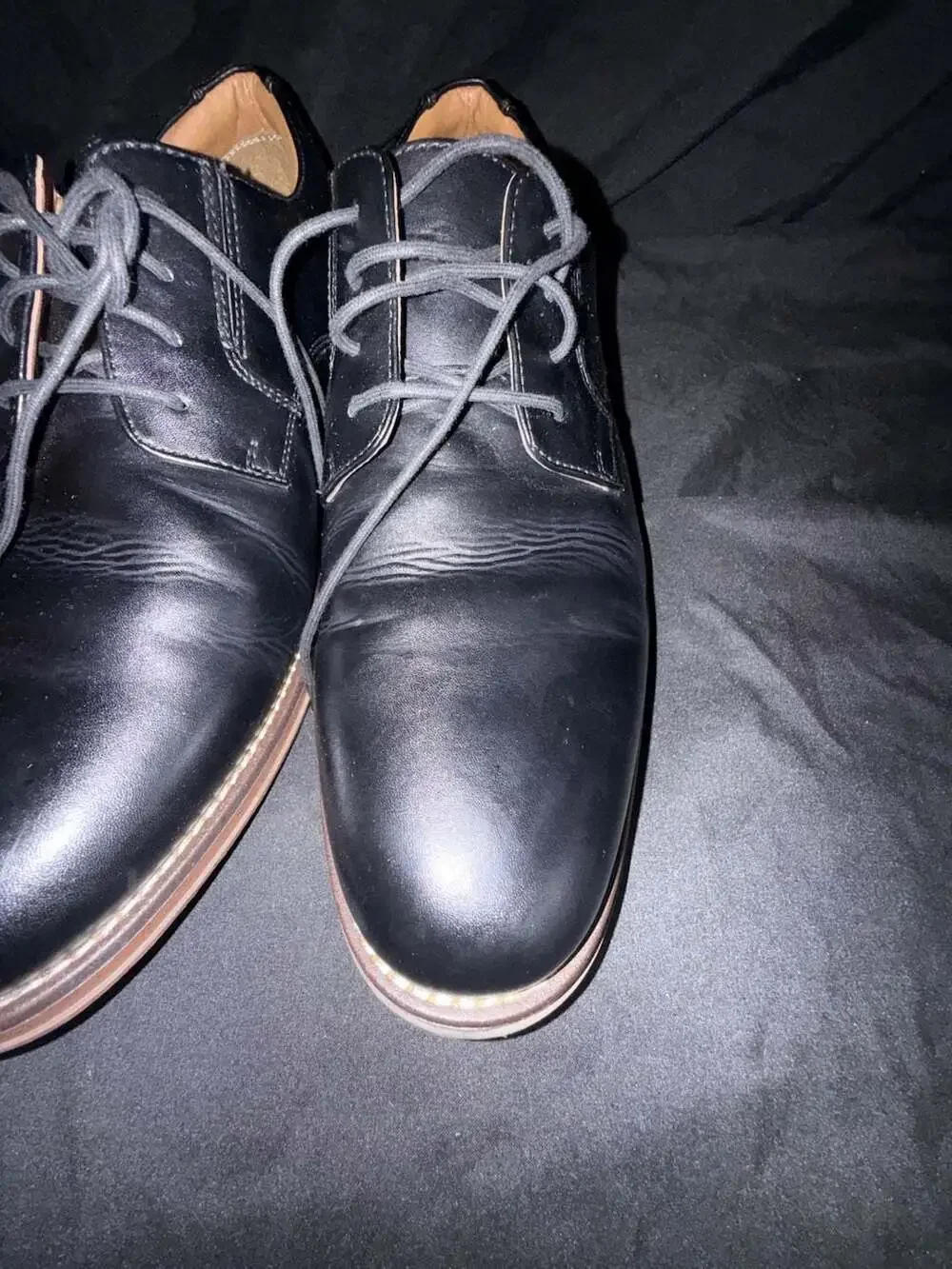 Dockers Men's Black Leather Plain Toe Derby Shoes